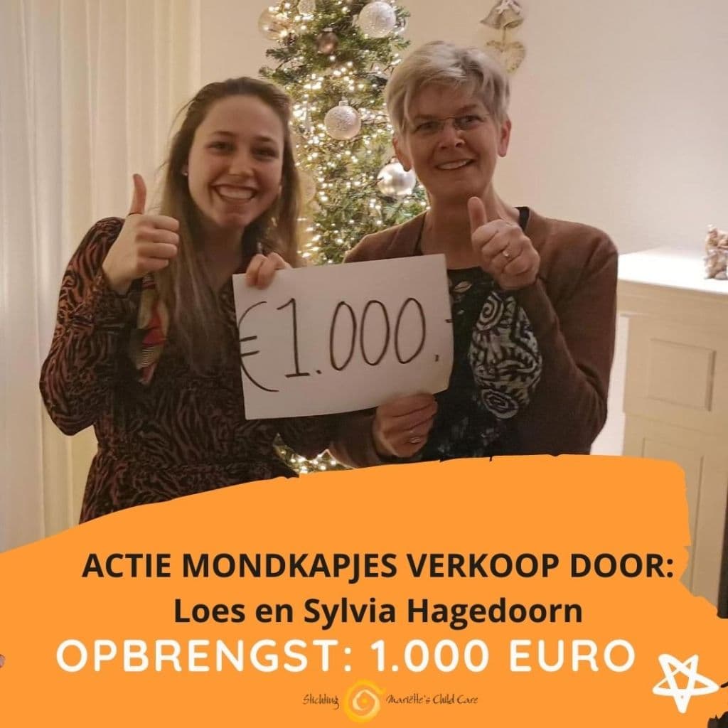 1.000 euro voor mondkapjes verkoop