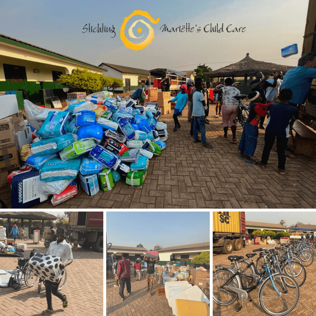 Container aangekomen in Ghana