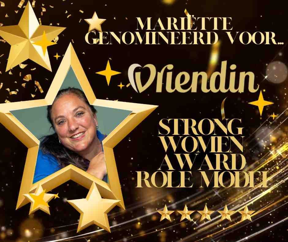 Mariëtte wint Vriendin Strong Women Award – Role Model