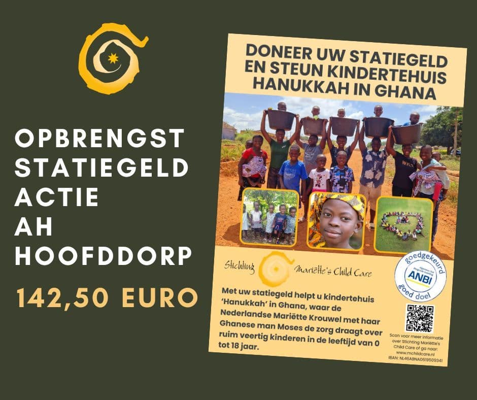 Statiegeld actie AH Hoofddorp brengt 142,50 euro op