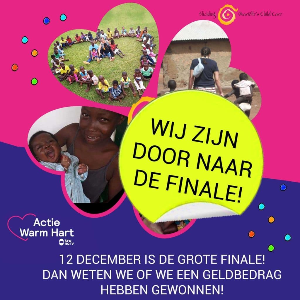 Wij zijn door naar de finale Actie Warm Hart KRO-NCRV
