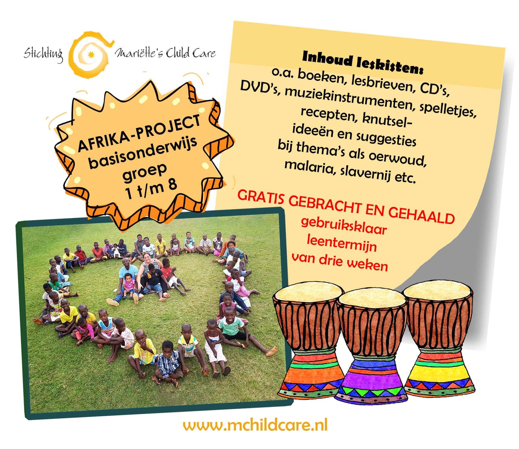 Afrika leskisten voor basisscholen