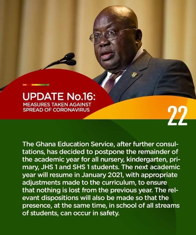 Scholen in Ghana dicht tot 1 januari