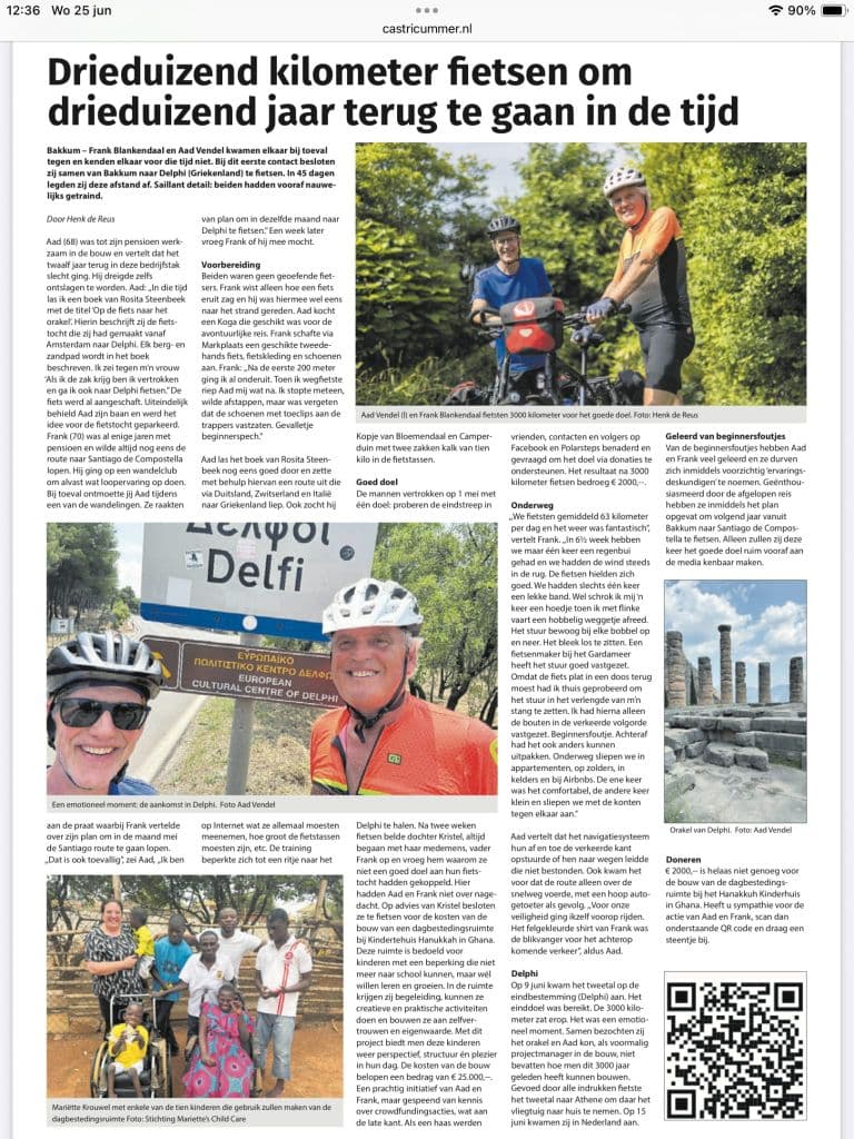 Castricummer schrijft over actie van Frank en Aad