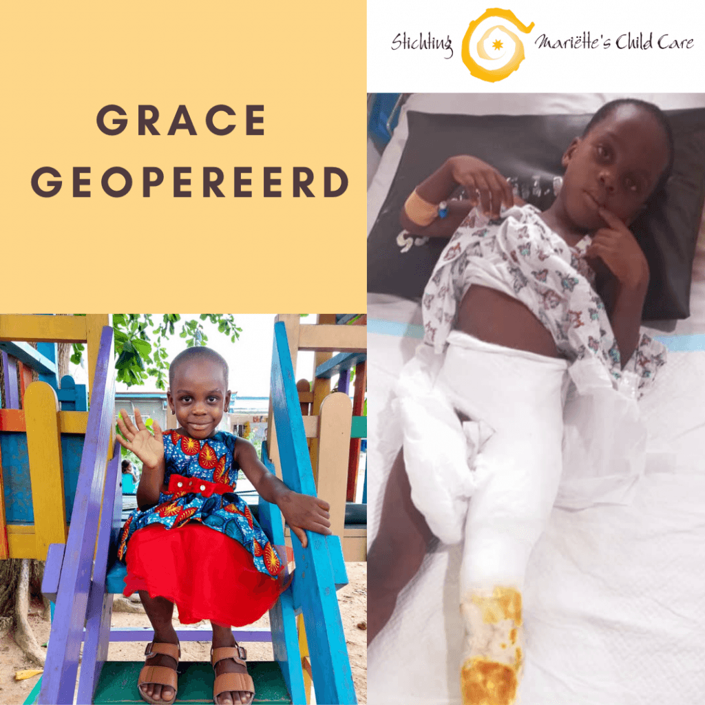 Grace geopereerd aan heup en knie