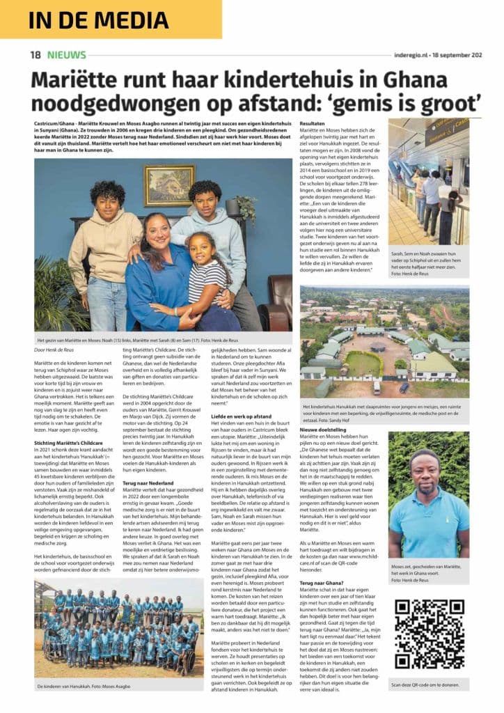 Mariëtte in Weekblad De Castricummer