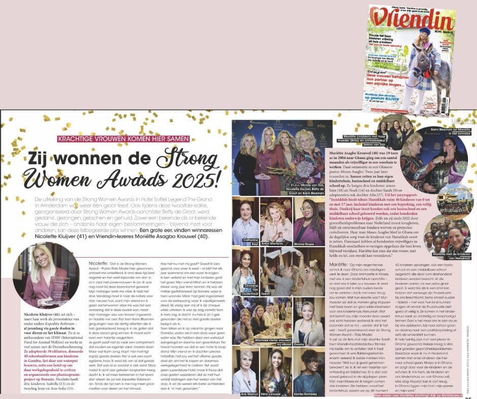 In weekblad Vriendin en lokale krant