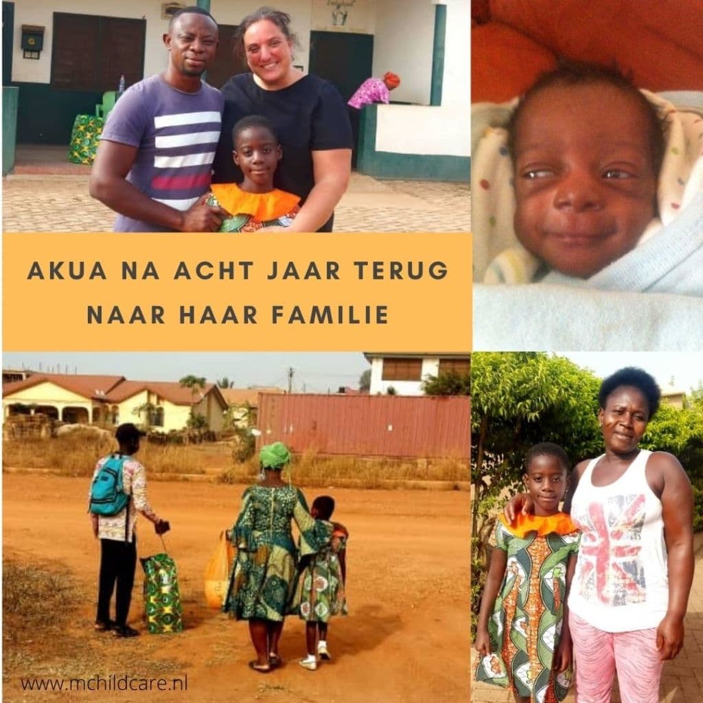 Akua na acht jaar terug naar familie