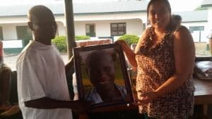 Afscheid van onze chauffeur Joshua